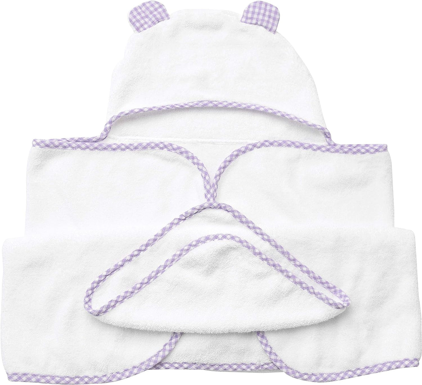 - Premium Baby Towels for Girls - Hooded Girl Towel & Washcloth Set - Organic Viscose Made from Bamboo Baby Towels with Hood - Baby Girl Bath Towels (Purple)