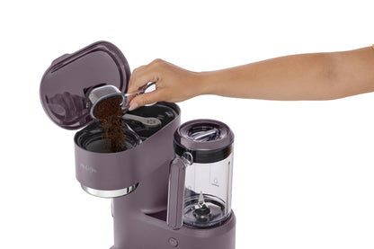 Single Serve Frappe, Iced, and Hot Coffee Maker and Blender, Single Serve Iced Coffee Maker with Reusable Tumblers and Coffee Filter, Lavender