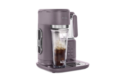 Single Serve Frappe, Iced, and Hot Coffee Maker and Blender, Single Serve Iced Coffee Maker with Reusable Tumblers and Coffee Filter, Lavender